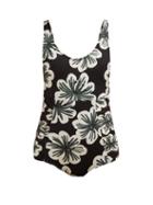 Matchesfashion.com Dodo Bar Or - Adinna Floral Print Ruched Swimsuit - Womens - Black Multi