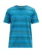Matchesfashion.com Missoni - Striped Cotton-jersey T-shirt - Mens - Blue Multi