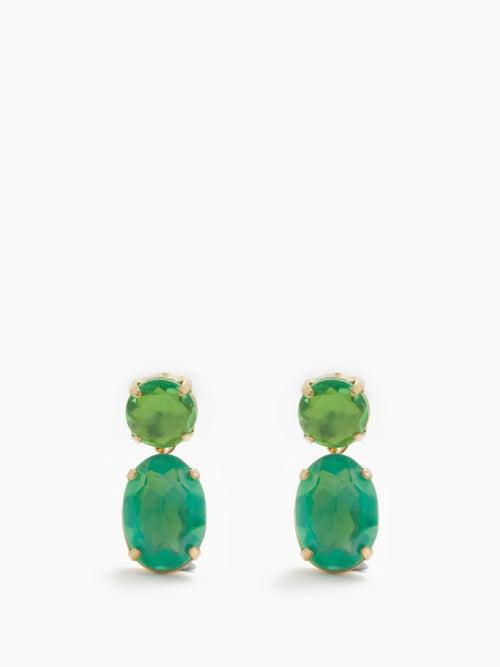 Roxanne Assoulin - Simply Emerald Crystal Drop Earrings - Womens - Green
