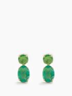 Roxanne Assoulin - Simply Emerald Crystal Drop Earrings - Womens - Green