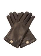 Gucci Logo-plaque Leather Gloves