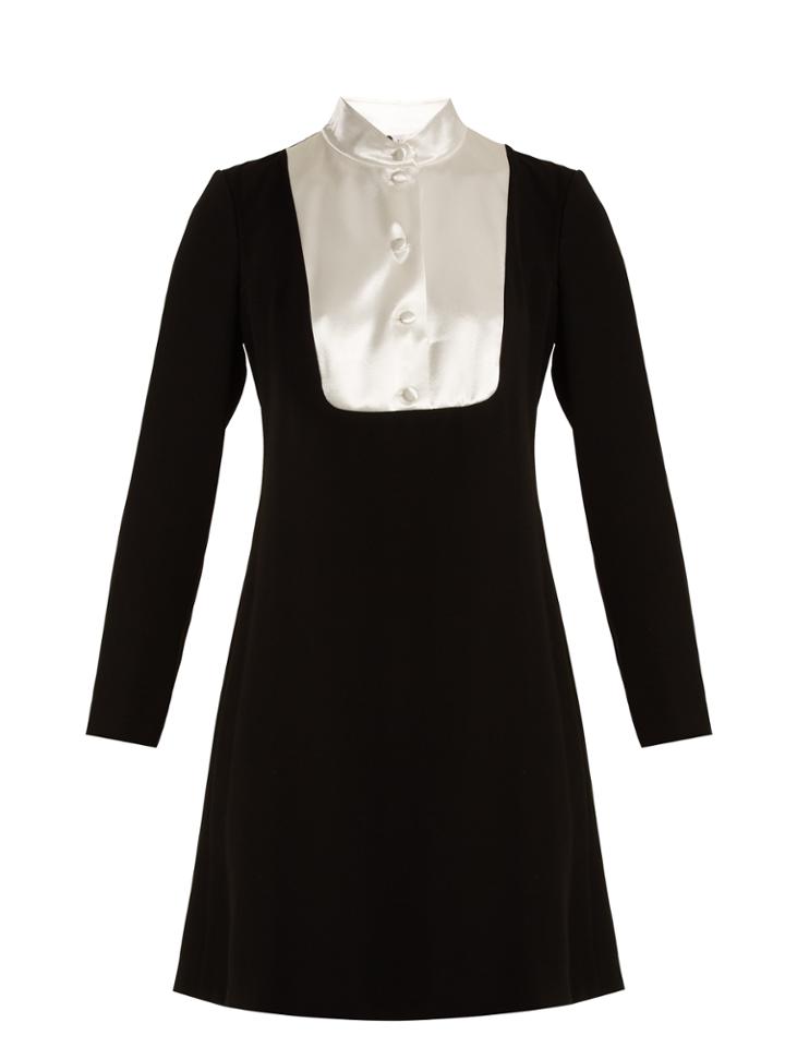 Lanvin Satin-bib Crepe Dress