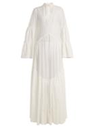 My Beachy Side Penny Lane Geometric-lace Maxi Dress
