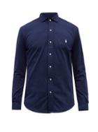 Polo Ralph Lauren - Logo-embroidered Cotton-jersey Shirt - Mens - Navy