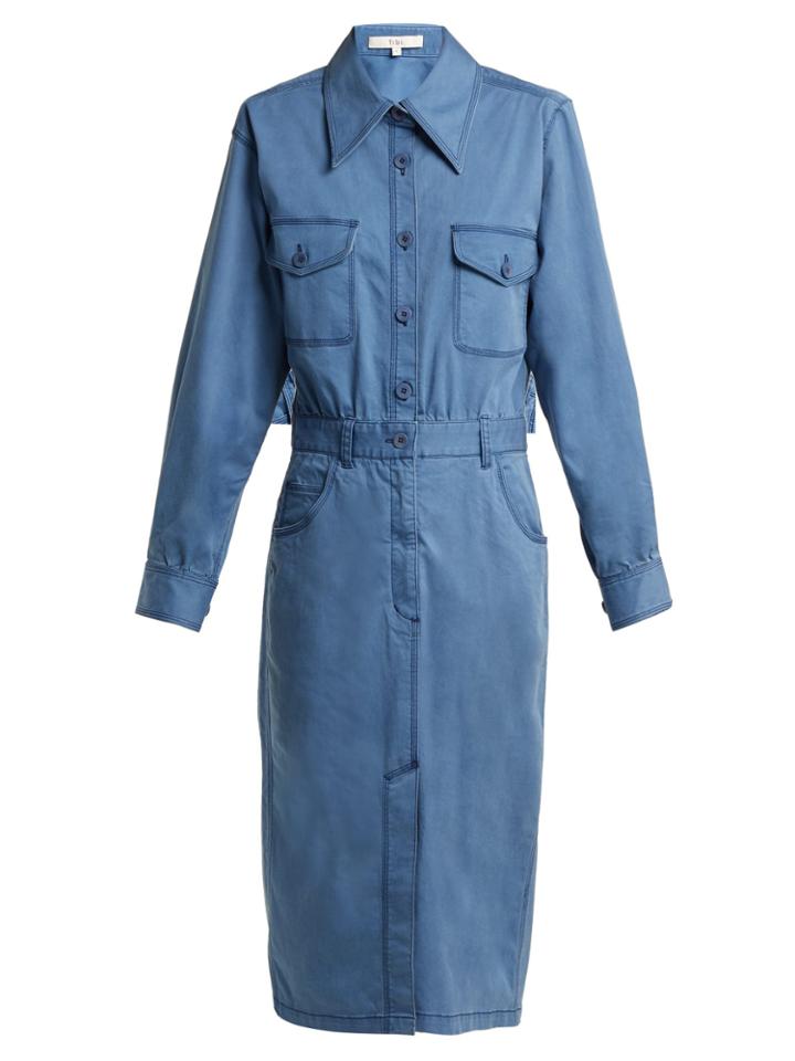 Tibi Utility Denim Midi Dress