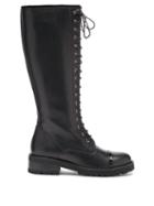 Malone Souliers - Bryn Laced Leather Boots - Womens - Black