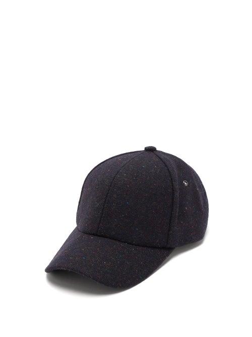 Matchesfashion.com Paul Smith - Artist Striped Mlange Wool Baseball Cap - Mens - Navy