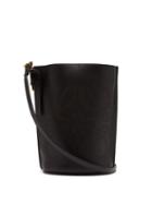 Matchesfashion.com Loewe - Gate Anagram Perforated Leather Bucket Bag - Womens - Black