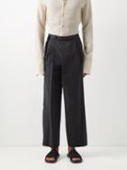 Le17septembre Homme - Wrap-belted Cotton-blend Trousers - Mens - Black