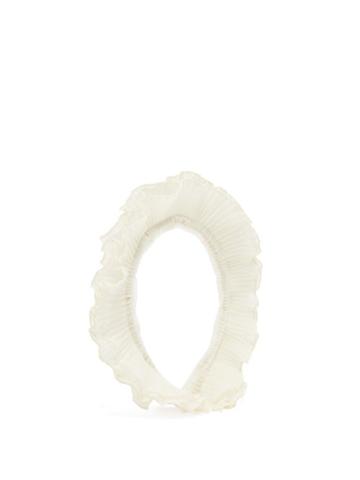 Matchesfashion.com Eliurpi - Pleated Organza Headband - Womens - White
