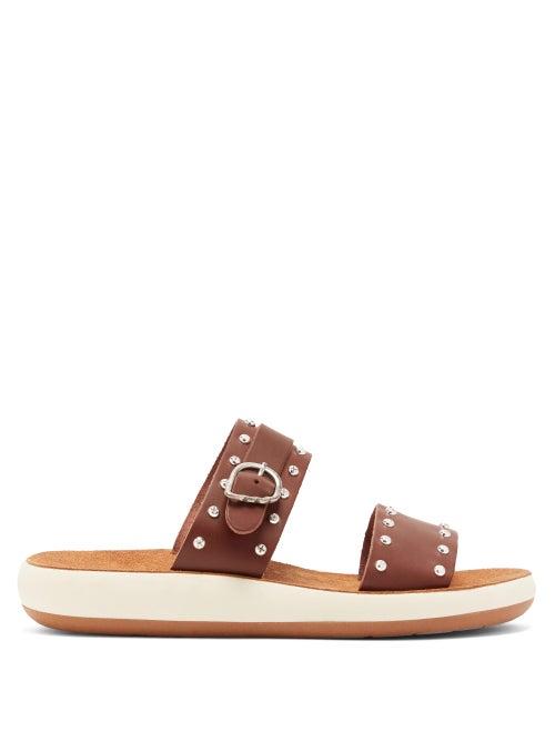 Matchesfashion.com Ancient Greek Sandals - Preveza Leather Sandals - Womens - Dark Brown
