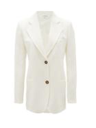 Matchesfashion.com Victoria Beckham - Bowie Single-breasted Wool Jacket - Womens - Ivory