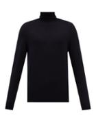 Raey - Mercerised Merino Wool Roll-neck Sweater - Mens - Navy