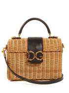 Matchesfashion.com Dolce & Gabbana - Logo Embellished Natural Raffia Bag - Womens - Beige Multi