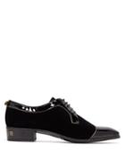 Matchesfashion.com Gucci - Rveille L'amour Velvet Dress Shoes - Mens - Black