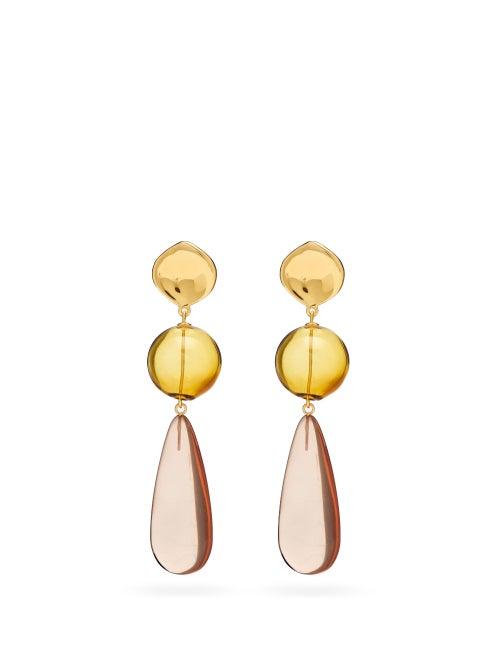Matchesfashion.com Lizzie Fortunato - Miele Gold-plated Drop Earrings - Womens - Multi