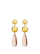 Matchesfashion.com Lizzie Fortunato - Miele Gold-plated Drop Earrings - Womens - Multi