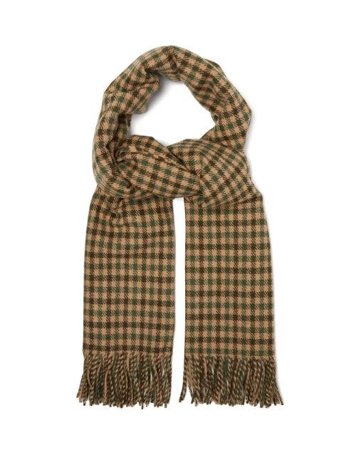 Matchesfashion.com Giuliva Heritage Collection - The Talassa Houndstooth Checked Wool Scarf - Womens - Green