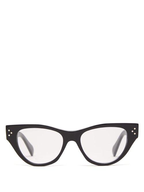 Matchesfashion.com Celine Eyewear - Cat Eye Acetate Glasses - Womens - Black