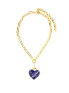 Matchesfashion.com Lizzie Fortunato - Porto Lapis Lazuli & Gold-plated Heart Necklace - Womens - Blue Gold