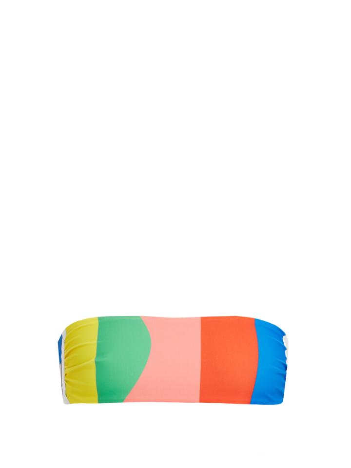 Mara Hoffman Beach Ball-print Bandeau Bikini Top