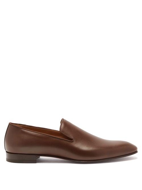 Matchesfashion.com Christian Louboutin - Dandelion Leather Loafers - Mens - Dark Brown