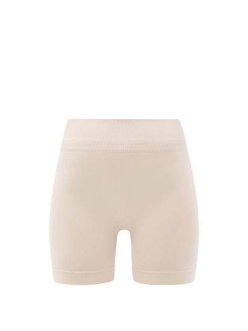 Matchesfashion.com Prism - Composed High-rise Stretch-jersey Cycling Shorts - Womens - Beige