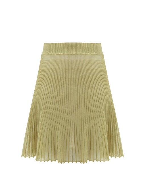 Matchesfashion.com Jacquemus - Helado Cotton-blend Gauze Skirt - Womens - Green