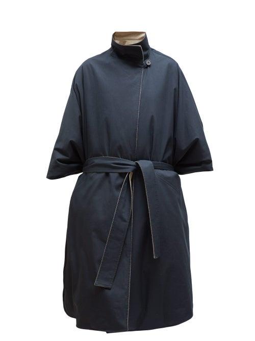 Matchesfashion.com The Row - Maha Reversible Padded Cape - Womens - Navy