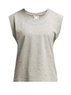 Matchesfashion.com The Upside - Logo Embroidered Cotton Tank Top - Womens - Grey