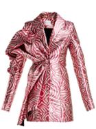 Matchesfashion.com Halpern - Zebra Print Lam Mini Dress - Womens - Pink Multi
