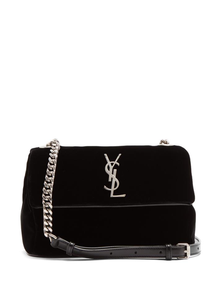 Saint Laurent West Hollywood Small Velvet Shoulder Bag