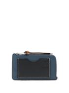Matchesfashion.com Loewe - Anagram-logo Zipped Leather Cardholder - Womens - Blue Multi