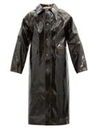 Matchesfashion.com Kassl Editions - Original Vinyl-coated Wool-blend Coat - Mens - Dark Brown