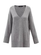 Lisa Yang - Victoria V-neck Cashmere Tunic Sweater - Womens - Grey