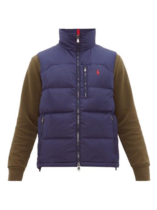 Matchesfashion.com Polo Ralph Lauren - Logo Embroidered Quilted Gilet - Mens - Navy