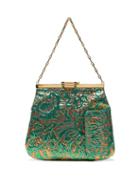 Matchesfashion.com Bienen-davis - 4am Floral Brocade Clutch - Womens - Green Multi
