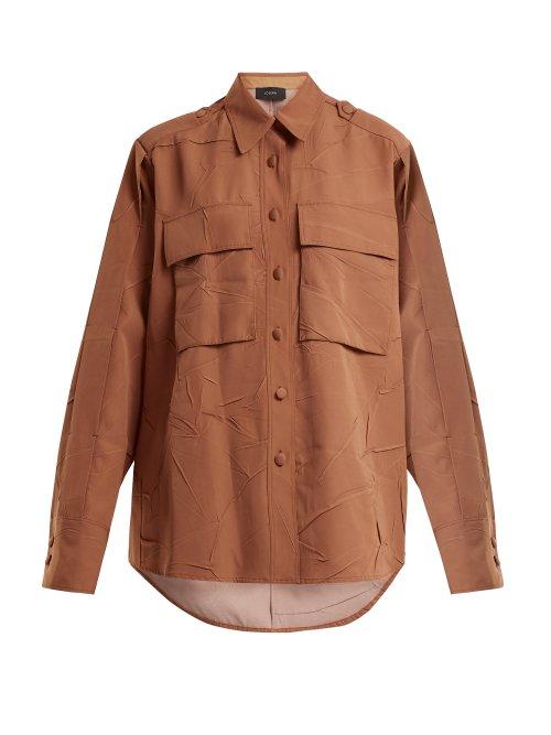 Matchesfashion.com Joseph - Jim Patch Pocket Blouse - Womens - Tan