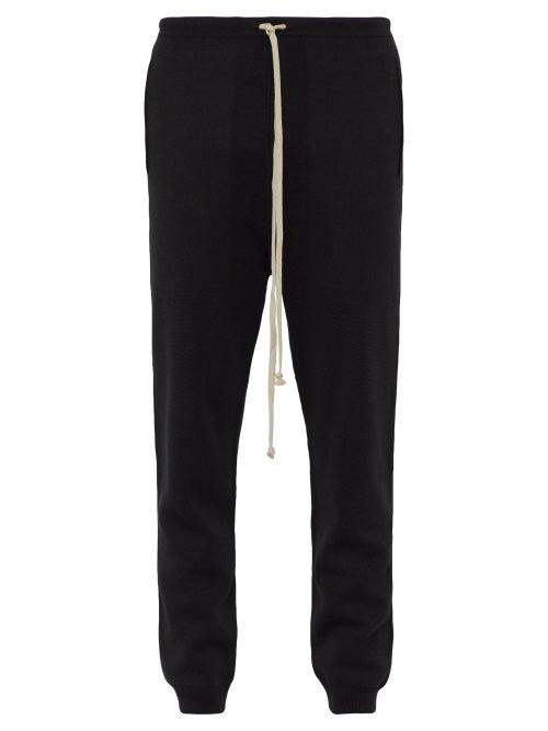 Matchesfashion.com Rick Owens - Silk Jersey Track Pants - Mens - Black