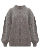 Matchesfashion.com Raey - Oversized Ribbed Wool Blend Sweater - Womens - Charcoal