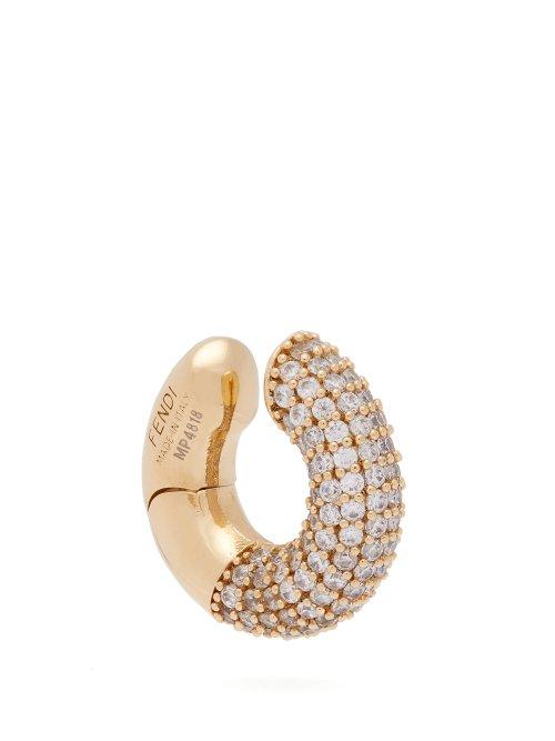 Matchesfashion.com Fendi - Crystal Embellished Ear Cuff - Womens - Crystal