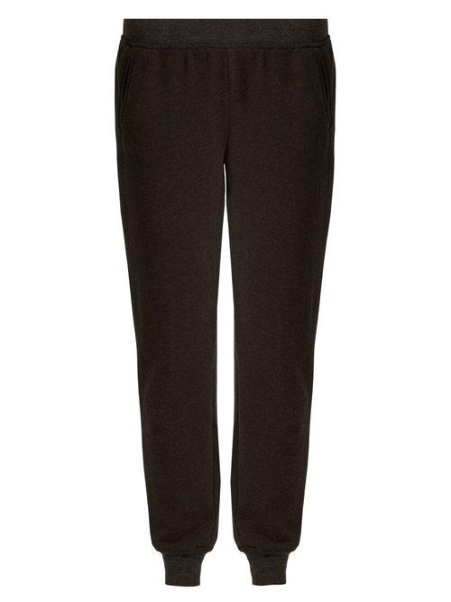 Matchesfashion.com Atm - Slim Leg Cotton Blend Track Pants - Womens - Black Grey