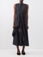 Cecilie Bahnsen - Fang Cutout-back Recycled-taffeta Dress - Womens - Black