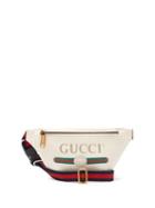 Matchesfashion.com Gucci - Small Logo Print Leather Belt Bag - Mens - White Multi