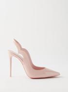 Christian Louboutin - Hot Chick 100 Patent-leather Slingback Pumps - Womens - Pink