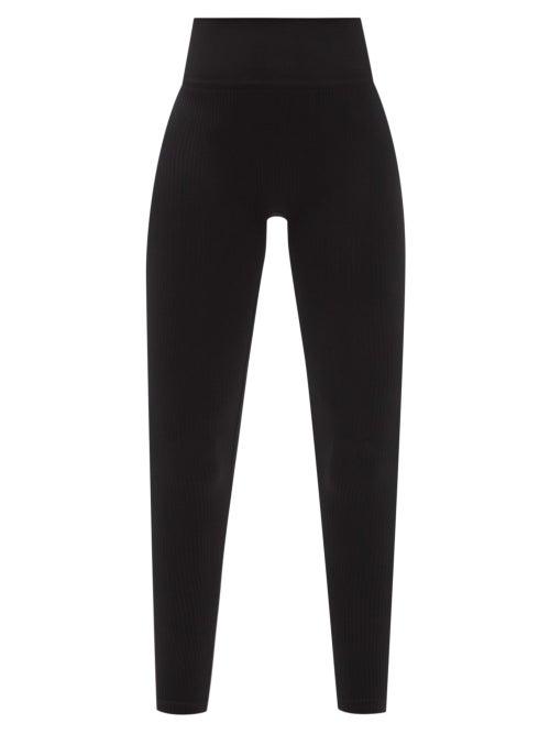 Ladies Activewear Prism - Blithe High-rise Ribbed Leggings - Womens - Black
