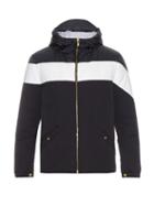 Moncler Gamme Bleu Contrast-stripe Hooded Down Jacket