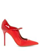 Matchesfashion.com Malone Souliers - Corina Satin Mary Jane Pumps - Womens - Red