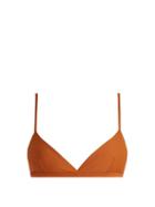 Matchesfashion.com Matteau - The Tri Crop Triangle Bikini Top - Womens - Orange