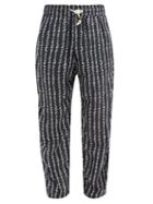 Matchesfashion.com Smr Days - Bandhani-dyed Silk Trousers - Mens - Navy Multi